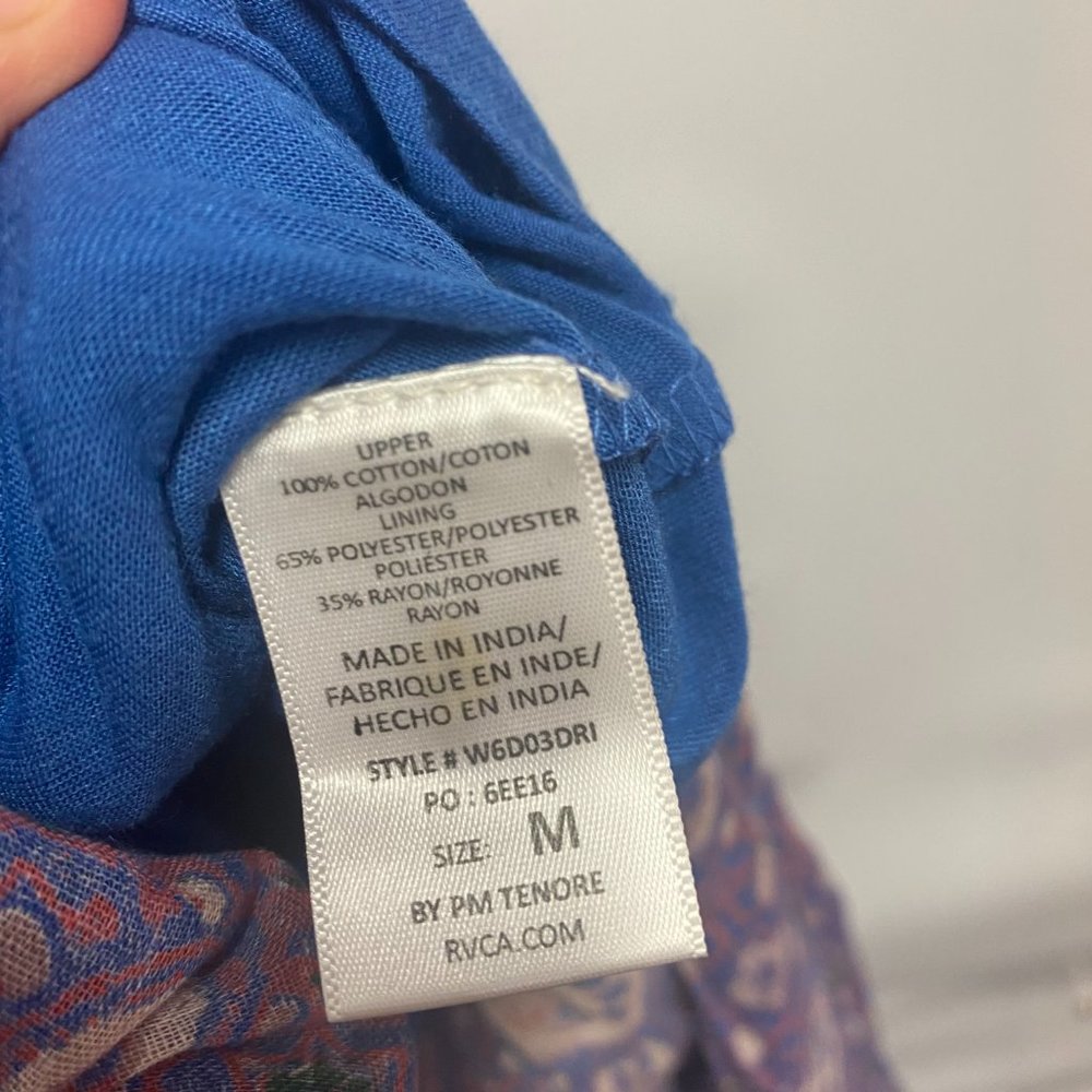 Rvca Blue Purple boho strappy Maxi Dress Size M - Picture 5 of 7